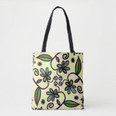 Botanische bloemblaadjes canvas tas (Voorkant)