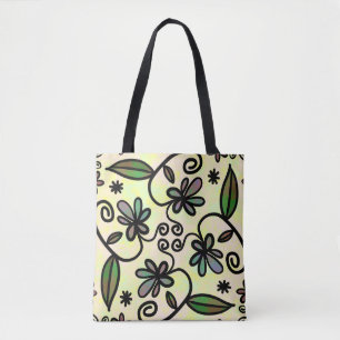 Botanische bloemblaadjes canvas tas