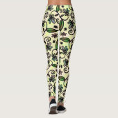Botanische bloemblaadjes leggings (Achterkant)