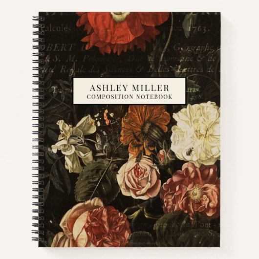  botanische bloemen aangepast notitieboek (Voorkant)