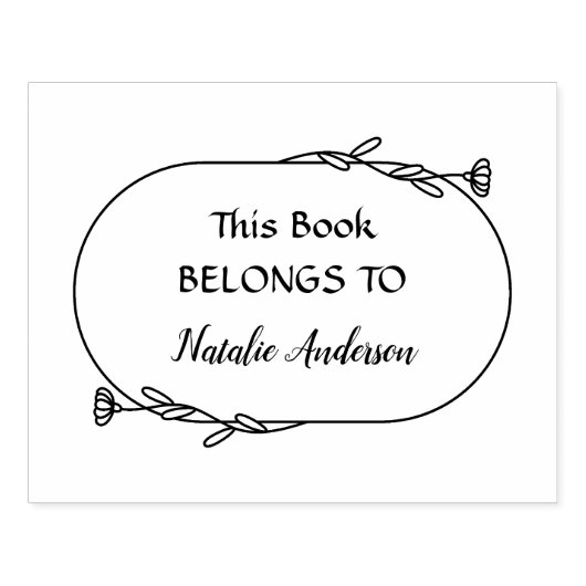 Botanische bloemen Dit boek behoort tot het script Rubberstempel (Afrduk)