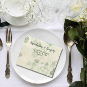 Botanische Bloemen Groene Chartreuse Ierse QR Code All In One Uitnodiging