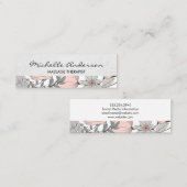 Botanische bloemen mini visitekaartje (Voorkant / Achterkant)