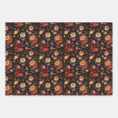 Botanische Bloemen Moody Barok Antiek Nederlands Z Inpakpapier Vel (Voorkant 3)