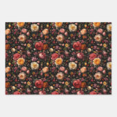 Botanische Bloemen Moody Barok Antiek Nederlands Z Inpakpapier Vel (Voorkant 2)