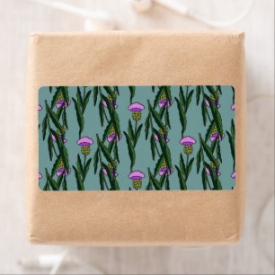 Botanische Bloemen Naadloze Patroonvector Etiket