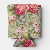  Botanische Bloemen Wallpaper Koelbox Blikjeskoeler (Achterkant)