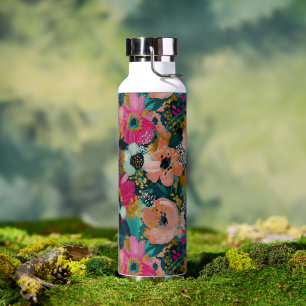 Botanische bloemen waterfles