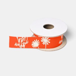  Botanische Bloemen Wild Daisy Pattern Sinaasappel Lint