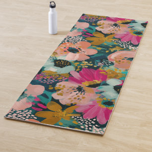 Botanische bloemen yogamat