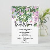 Botanische Bloemengroen Bruids Douche Uitnodiging (Staand voorkant)