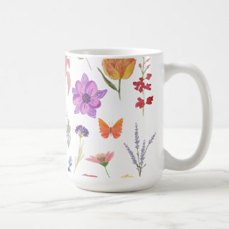 Botanische bloemenmok| Natuur geïnspireerd cadeau  Koffiemok