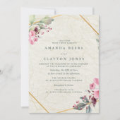 Botanische bloementuin bruiloft kaart (Voorkant)