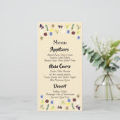 Botanische Bloementuin Eierschaal Trouwmenu (Staand voorkant)