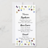 Botanische Bloementuin White Wedding Menu (Voorkant)