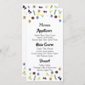 Botanische Bloementuin White Wedding Menu (Voorkant / Achterkant)