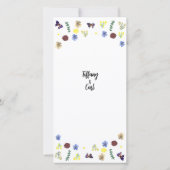 Botanische Bloementuin White Wedding Menu (Achterkant)