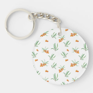 Botanische Bloemenveer Bloemen Acryl Sleutelhanger