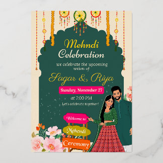 Botanische Bloemkool Peonydelft Blauw Wit Porcelai Folie Uitnodiging