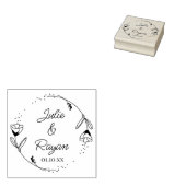 Botanische bloemkroon, voornamen rubberstempel (Gestempeld)