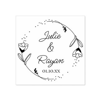 Botanische bloemkroon, voornamen rubberstempel