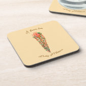 Botanische bloemkunst – quote bier onderzetter (Linkerzijde)