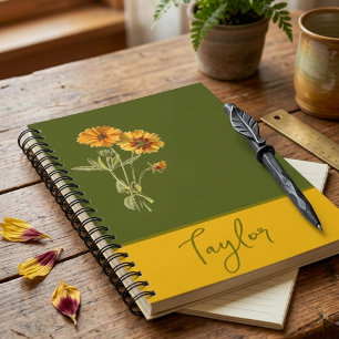 Botanische bloemmotieven notitieboek