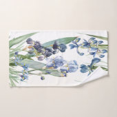 Botanische Blue Iris Flowers Redoute Bath Towel Se Bad Handdoek (Handdoek)