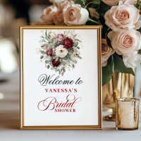 Botanische Blush Burgundy Bruiloft Feest Welkom