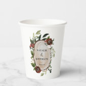 botanische boerenhok, trouwerij van hout papieren bekers (Voorkant)