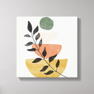 Botanische Bohemen-Plant Kunst Canvas Afdruk