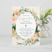 Botanische Boho - Aanpasbare Perzikbevestiging Kaart (Staand voorkant)