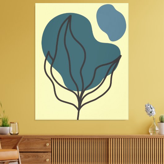 Botanische Boho Bloom Print (Insitu (Woonkamer))