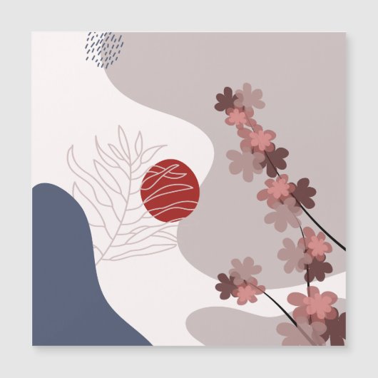 Botanische Boho Blue Magenta (Voorkant)