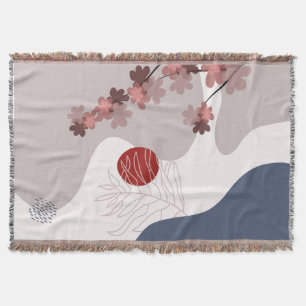 Botanische Boho Blue Magenta Deken