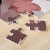 Botanische Boho Blue Magenta Legpuzzel (Zijkant)