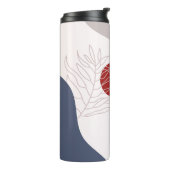 Botanische Boho Blue Magenta Thermosbeker (Gedraaid links)