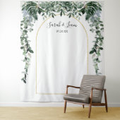 Botanische Boho Boog Trouwfoto booth achtergrond Wandkleed (In situ)