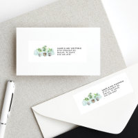 Botanische Boho Chic Potot Planten Return Address