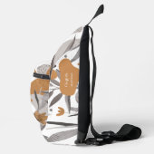 Botanische Boho Chic Quote Bloemen Jouw naam Sling Bag (Rechts)