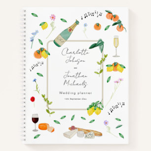 Botanische Boho Citrus Zomer Bruiloft Planner Notitieboek