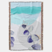 Botanische Boho Cyaan Paars Deken (Voorkant Verticaal)