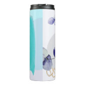 Botanische Boho Cyaan Paars Thermosbeker (Achterkant)