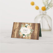 Botanische Boho Farmhouse Wood Greenery Wedding (Achterkant)