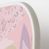 Botanische Boho Floral Abstract gepersonaliseerd Pickleball Paddle (Links Detail)