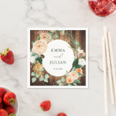 Botanische Boho gepersonaliseerd rustic Barn Weddi Servet (Insitu)