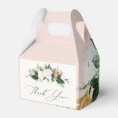 Botanische Boho Greenery Floral Blush Pink Wedding Bedankdoosjes (Achterkant)