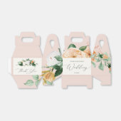 Botanische Boho Greenery Floral Blush Pink Wedding Bedankdoosjes (Uitgevouwen)
