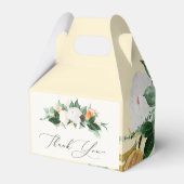 Botanische Boho Greenery Floral Yellow Wedding Bedankdoosjes (Achterkant)