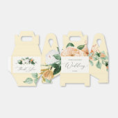 Botanische Boho Greenery Floral Yellow Wedding Bedankdoosjes (Uitgevouwen)